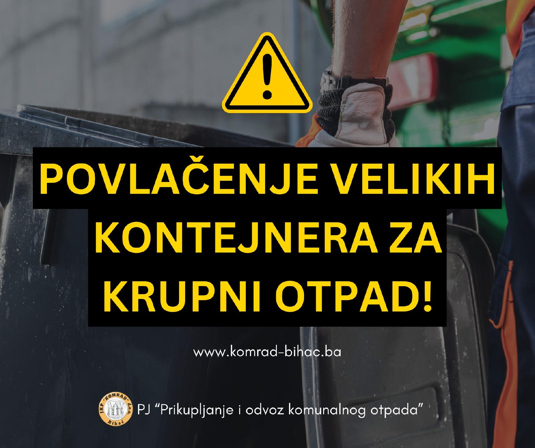 Novi plan za preuzimanje i odlaganje krupnog otpada u Bihaću!